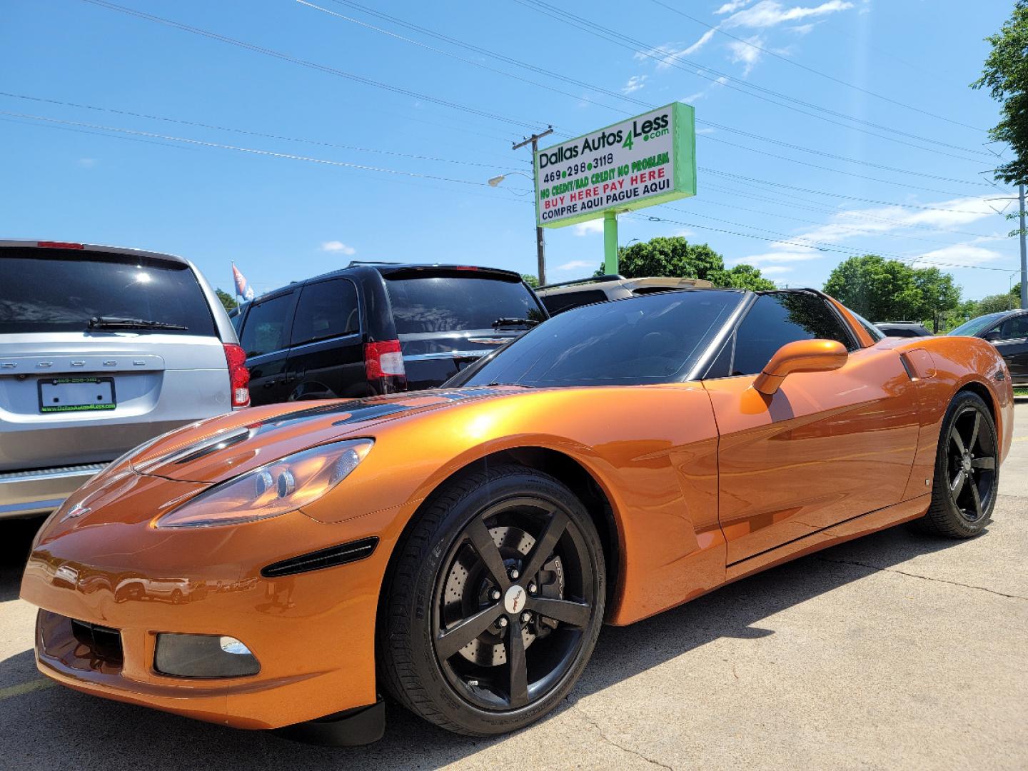 2008 SUNSET ORANGE /CASHMERE Chevrolet Corvette (1G1YY26W585) with an 6.2L V8 OHV 16V engine, AUTO transmission, located at 2660 S.Garland Avenue	, Garland, TX, 75041, (469) 298-3118, 32.885387, -96.656776 - VERY FAST, VERY CLEAN, LOW MILE 2008 CORVETTE COUPE! MUST SEE! GM PERFORMANCE PARTS LS3 "HOT CAM" KIT VERARAM COLD AIR INTAKE KOOKS STAINLESS STEEL LONG TUBE HEADERS KOOKS HIGH FLOW MID-PIPE BILLY BOAT CATBACK EXHAUST SYSTEM PERFORMANCE TUNED OEM WHEELS POWDER COATED GLOSS BLACK JAKE SKULL - Photo#0