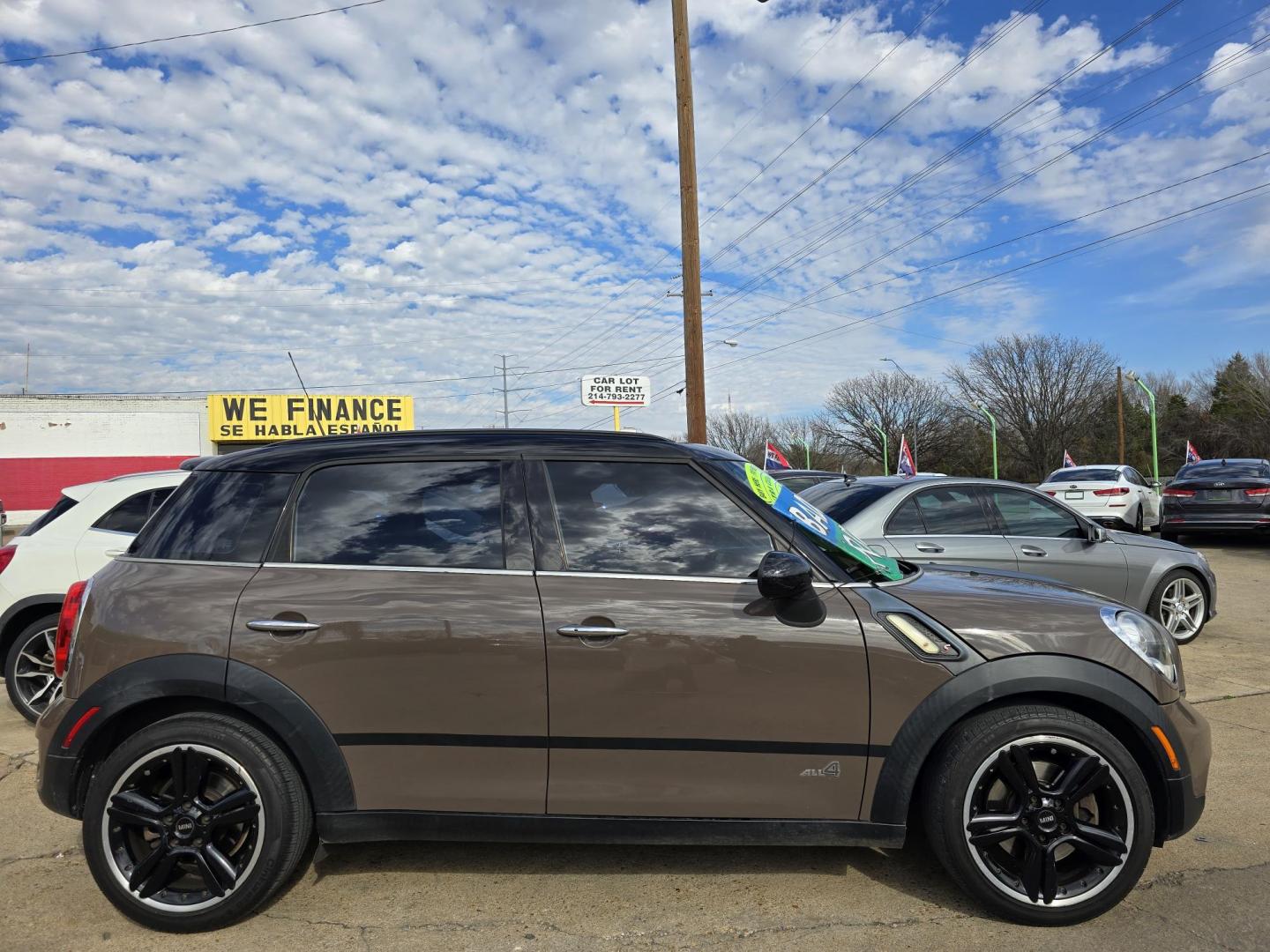 2011 BROWN Mini Cooper S ALL4 COUNTRYMAN (WMWZC5C59BW) with an 1.6L L4 DOHC 16V TURBO engine, AUTO transmission, located at 2660 S.Garland Avenue, Garland, TX, 75041, (469) 298-3118, 32.885387, -96.656776 - Photo#2