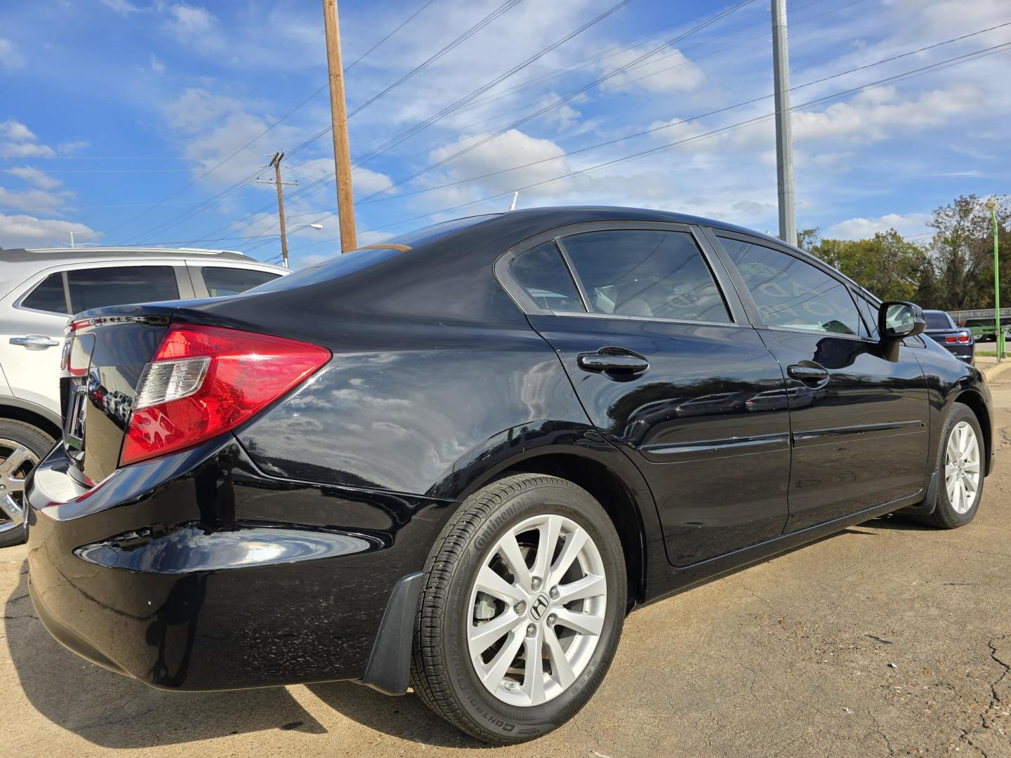 2012 BLACK Honda Civic EX-L (19XFB2F92CE) with an 1.8L L4 SOHC 16V engine, 5-Speed Automatic transmission, located at 2660 S.Garland Avenue, Garland, TX, 75041, (469) 298-3118, 32.885387, -96.656776 - Photo#3