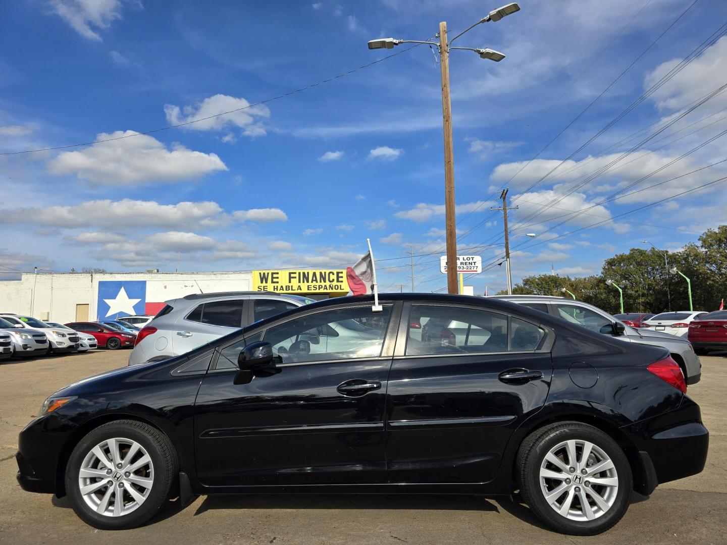 2012 BLACK Honda Civic EX-L (19XFB2F92CE) with an 1.8L L4 SOHC 16V engine, 5-Speed Automatic transmission, located at 2660 S.Garland Avenue, Garland, TX, 75041, (469) 298-3118, 32.885387, -96.656776 - Photo#5