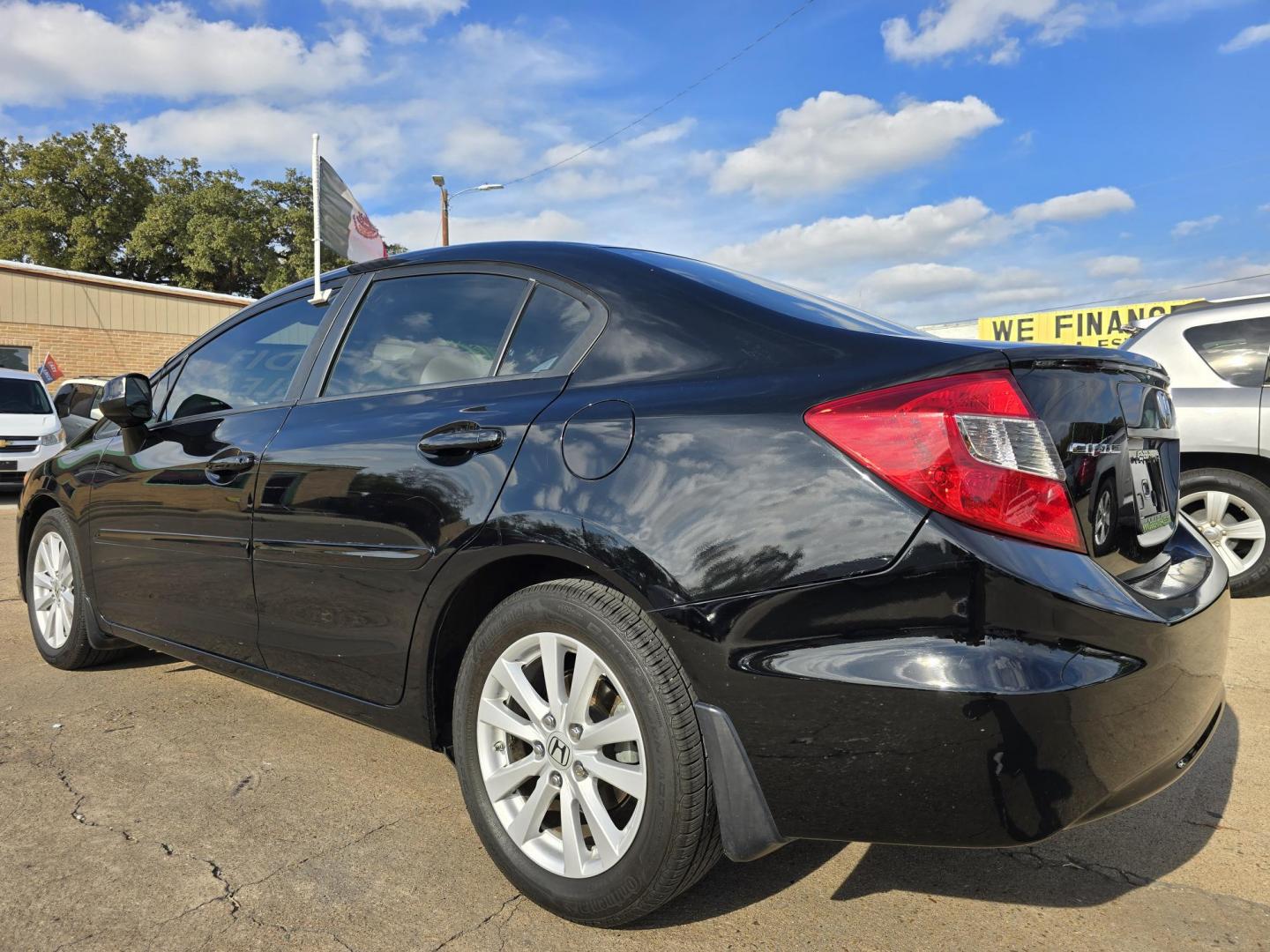 2012 BLACK Honda Civic EX-L (19XFB2F92CE) with an 1.8L L4 SOHC 16V engine, 5-Speed Automatic transmission, located at 2660 S.Garland Avenue, Garland, TX, 75041, (469) 298-3118, 32.885387, -96.656776 - Photo#4