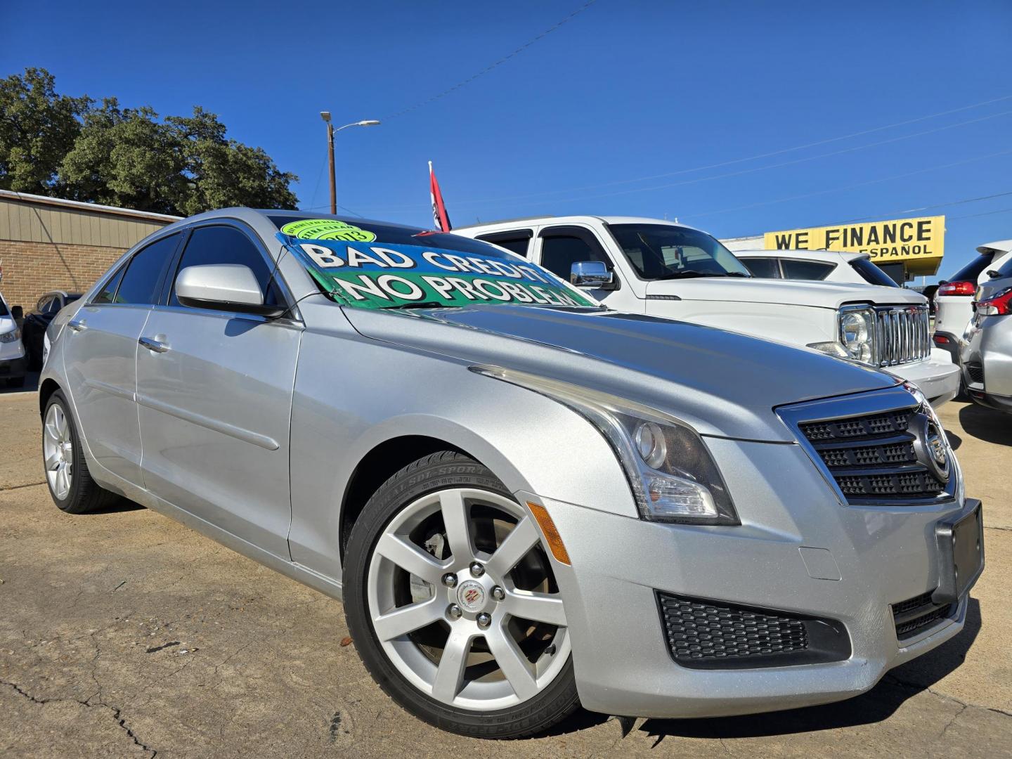 2013 SILVER Cadillac ATS (1G6AA5RAXD0) with an 2.5L L4 DOHC 16V engine, 6-Speed Automatic transmission, located at 2660 S.Garland Avenue, Garland, TX, 75041, (469) 298-3118, 32.885387, -96.656776 - Welcome to DallasAutos4Less, one of the Premier BUY HERE PAY HERE Dealers in the North Dallas Area. We specialize in financing to people with NO CREDIT or BAD CREDIT. We need proof of income, proof of residence, and a ID. Come buy your new car from us today!! This is a Loaded 2013 CADILLAC ATS 2. - Photo#0