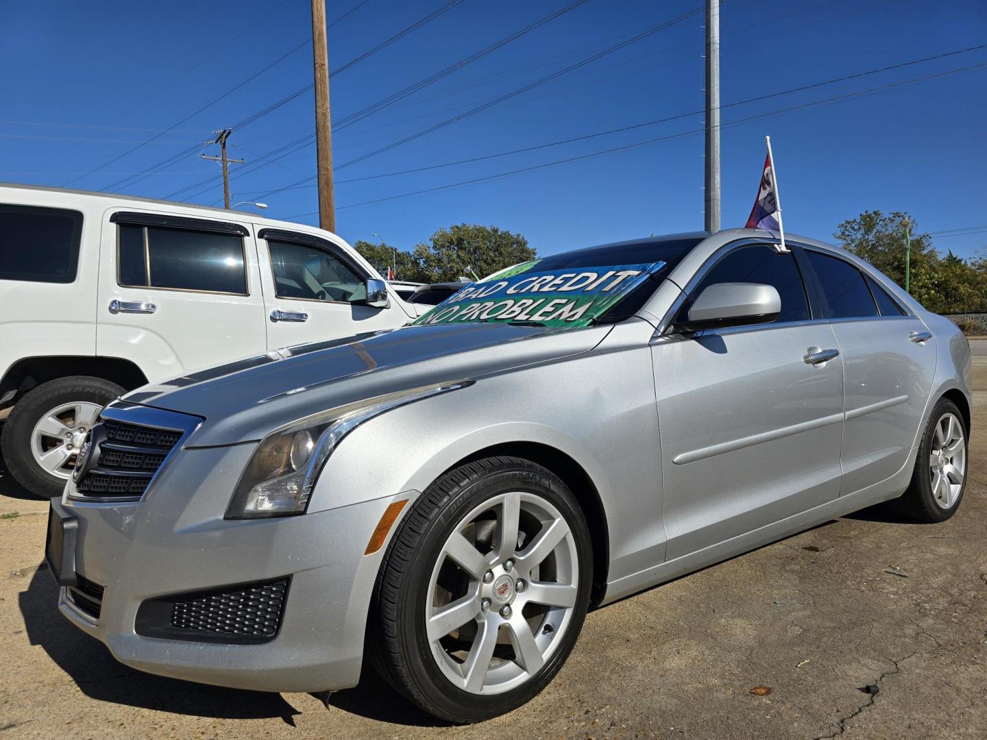 2013 SILVER Cadillac ATS (1G6AA5RAXD0) with an 2.5L L4 DOHC 16V engine, 6-Speed Automatic transmission, located at 2660 S.Garland Avenue, Garland, TX, 75041, (469) 298-3118, 32.885387, -96.656776 - Welcome to DallasAutos4Less, one of the Premier BUY HERE PAY HERE Dealers in the North Dallas Area. We specialize in financing to people with NO CREDIT or BAD CREDIT. We need proof of income, proof of residence, and a ID. Come buy your new car from us today!! This is a Loaded 2013 CADILLAC ATS 2. - Photo#7