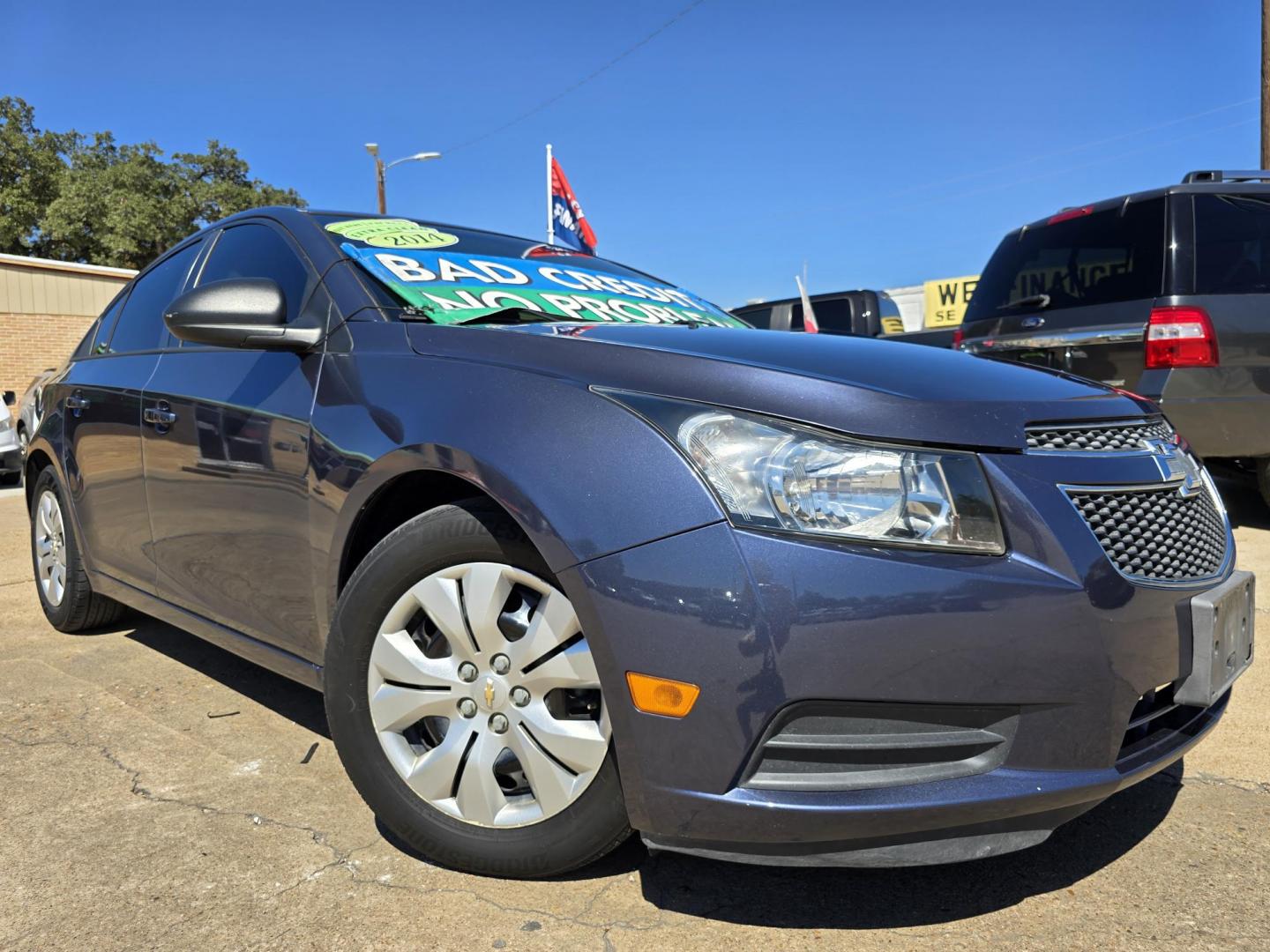 2014 BLUE /GRAY CHEVROLET CRUZE LS LS (1G1PA5SH7E7) , AUTO transmission, located at 2660 S.Garland Avenue, Garland, TX, 75041, (469) 298-3118, 32.885387, -96.656776 - Welcome to DallasAutos4Less, one of the Premier BUY HERE PAY HERE Dealers in the North Dallas Area. We specialize in financing to people with NO CREDIT or BAD CREDIT. We need proof of income, proof of residence, and a ID. Come buy your new car from us today!! This is a very clean 2014 CHEVY CRUZE - Photo#0