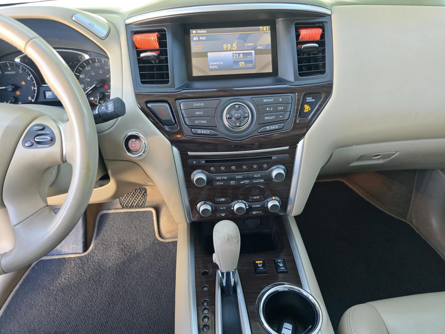 2015 RED Nissan Pathfinder SL (5N1AR2MN6FC) with an 3.5L V6 DOHC 24V engine, Continuously Variable Transmission transmission, located at 2660 S.Garland Avenue, Garland, TX, 75041, (469) 298-3118, 32.885387, -96.656776 - Photo#14