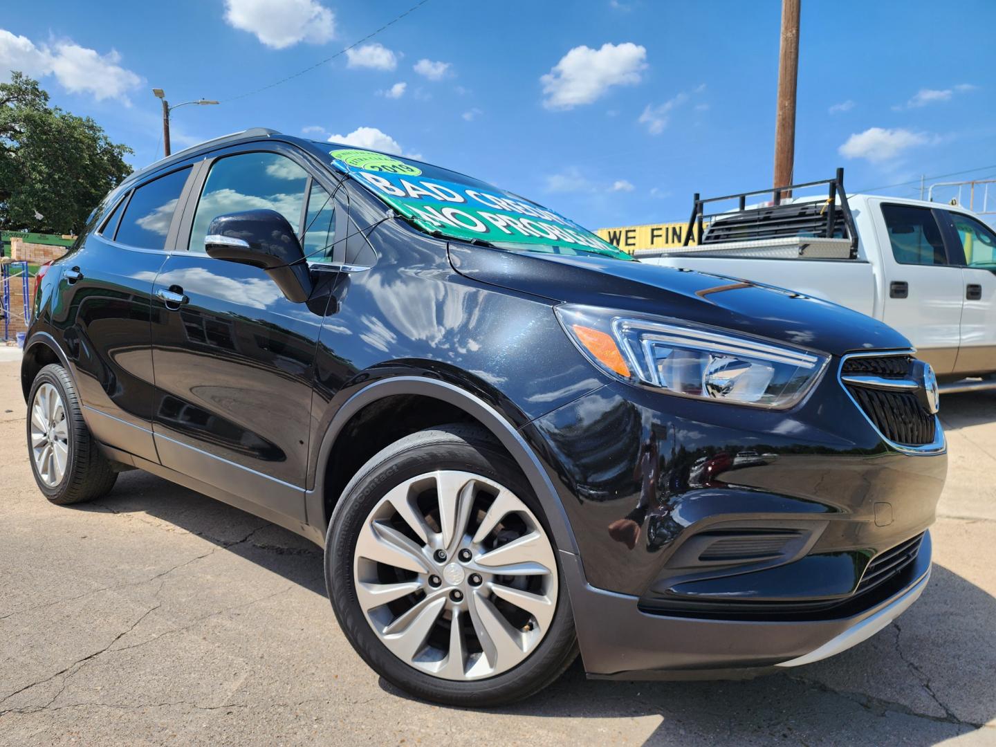 2019 BLACK Buick Encore Preferred (KL4CJASB4KB) with an 1.4L L4 DOHC 16V TURBO engine, 6A transmission, located at 2660 S.Garland Avenue, Garland, TX, 75041, (469) 298-3118, 32.885387, -96.656776 - Welcome to DallasAutos4Less, one of the Premier BUY HERE PAY HERE Dealers in the North Dallas Area. We specialize in financing to people with NO CREDIT or BAD CREDIT. We need proof of income, proof of residence, and a ID. Come buy your new car from us today!! This is a SUPER CLEAN 2019 BUICK ENCO - Photo#0