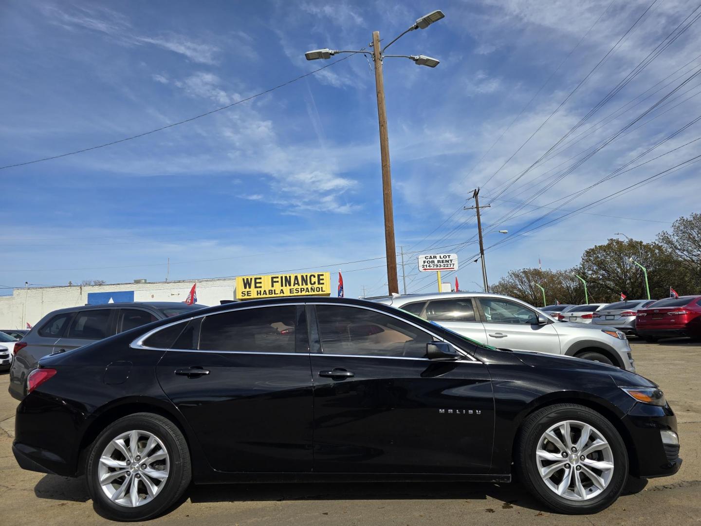 2019 BLACK Chevrolet Malibu LT (1G1ZD5ST6KF) with an 1.5L L4 DOHC 16V engine, 6A transmission, located at 2660 S.Garland Avenue, Garland, TX, 75041, (469) 298-3118, 32.885387, -96.656776 - Photo#2