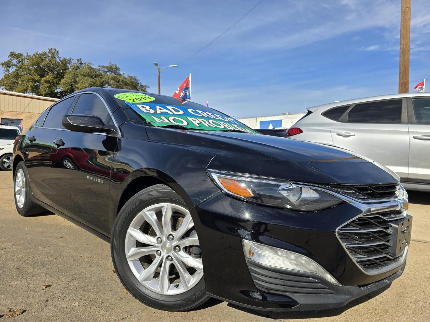 2019 BLACK Chevrolet Malibu LT (1G1ZD5ST6KF) with an 1.5L L4 DOHC 16V engine, 6A transmission, located at 2660 S.Garland Avenue, Garland, TX, 75041, (469) 298-3118, 32.885387, -96.656776 - Photo#0